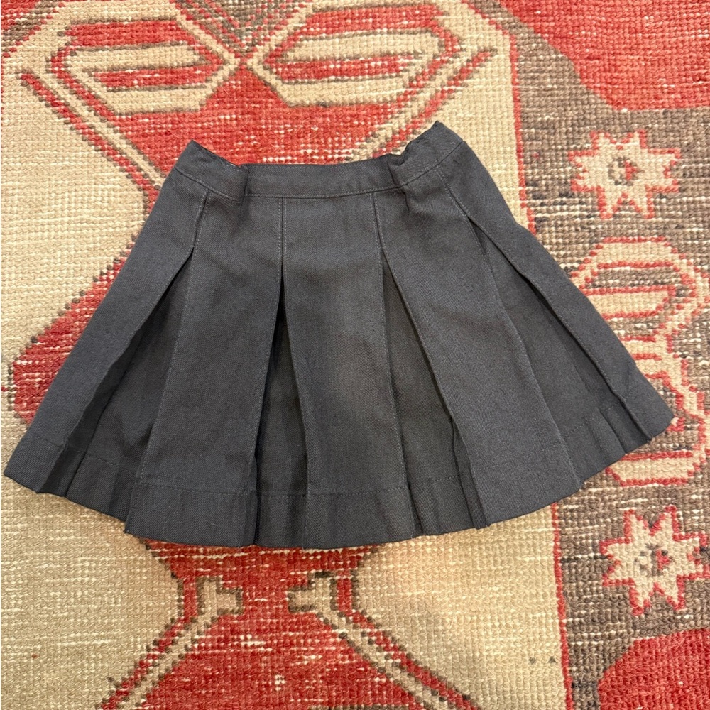 Lands' End Charcoal Uniform Skirt